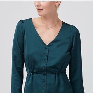 J. Crew Emerald Button-Down Blouse